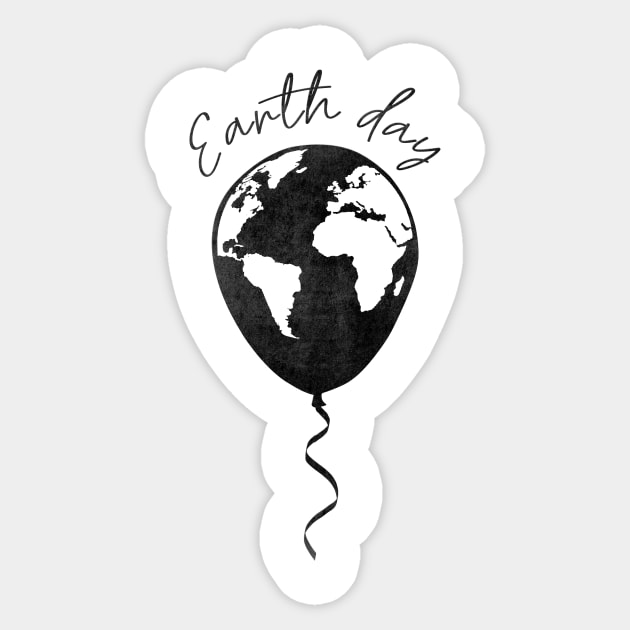 Earth Day Celebration T-Shirt Sticker by VanDanDesigns